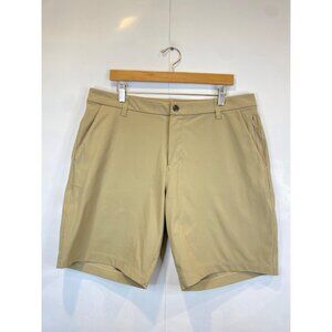Lululemon Men's Commission Short Slim *Warpstreme 9" Size 36 Tofino Sand Tan